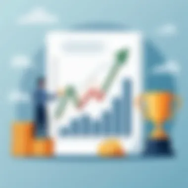 A chart showing trending market dynamics affecting stock performance