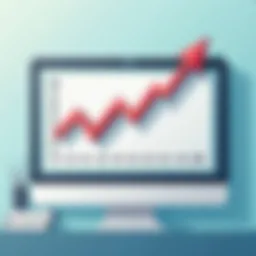 Chart illustrating stock market trends