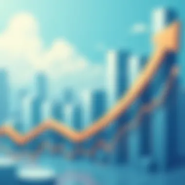 Navigating the Stock Market A modern stock market chart displaying upward trends and financial growth