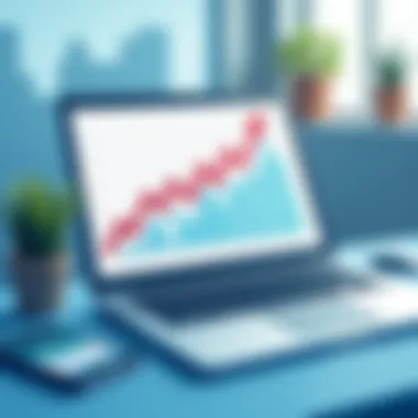 Graph illustrating liquid stock price fluctuations